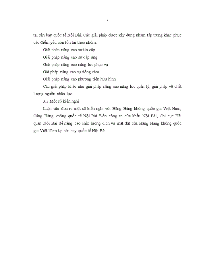image for page Nâng cao chất lượng dịch vụ mặt đất của Hãng Hàng không quốc gia Việt Nam tại sân bay quốc tế Nội Bài