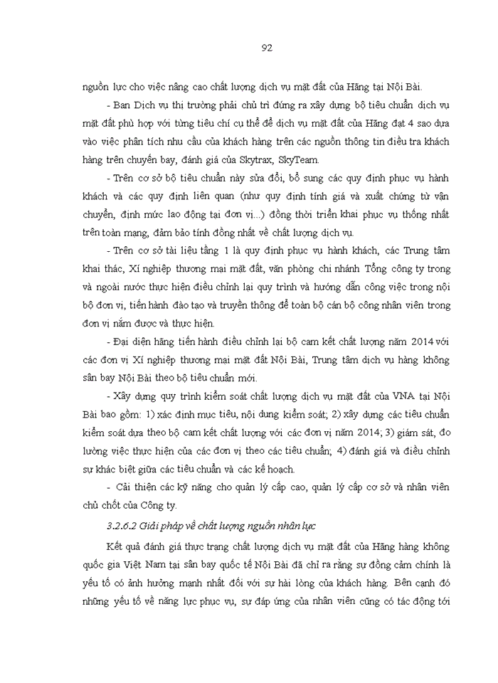 image for page Nâng cao chất lượng dịch vụ mặt đất của Hãng Hàng không quốc gia Việt Nam tại sân bay quốc tế Nội Bài