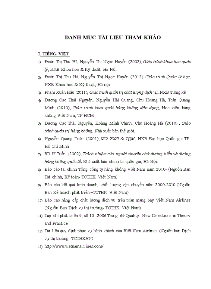 image for page Nâng cao chất lượng dịch vụ mặt đất của Hãng Hàng không quốc gia Việt Nam tại sân bay quốc tế Nội Bài