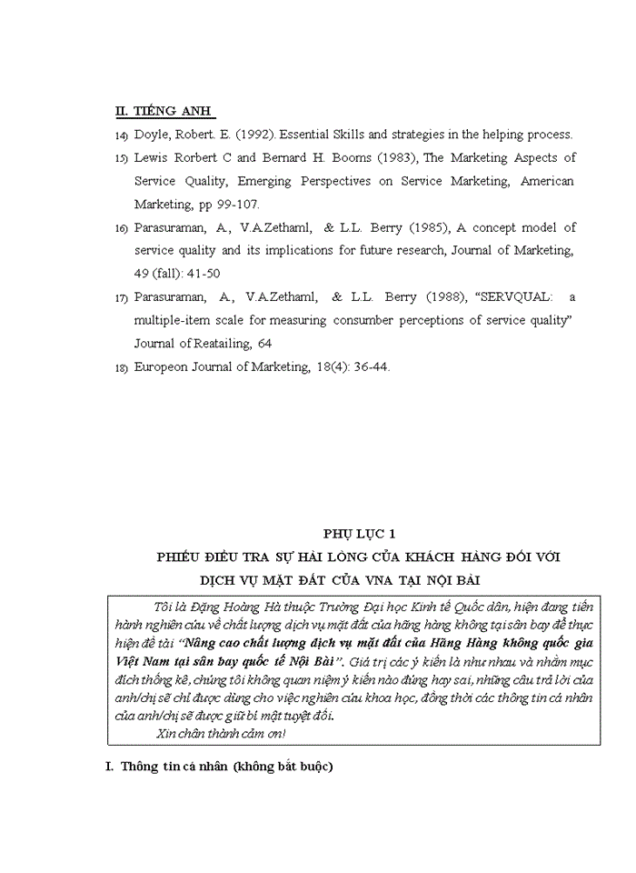 image for page Nâng cao chất lượng dịch vụ mặt đất của Hãng Hàng không quốc gia Việt Nam tại sân bay quốc tế Nội Bài