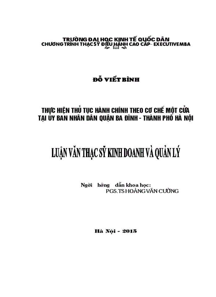 image for page Thực hiện thủ tục hành chính theo cơ chế “một cửa” tại UBND quận Ba Đình- thành phố Hà Nội