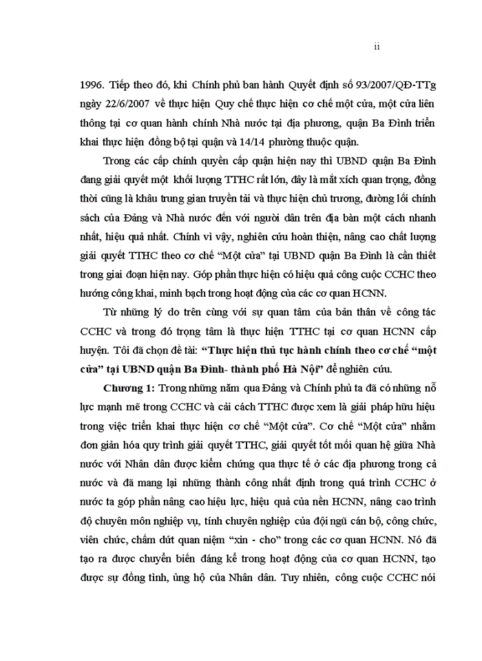 image for page Thực hiện thủ tục hành chính theo cơ chế “một cửa” tại UBND quận Ba Đình- thành phố Hà Nội