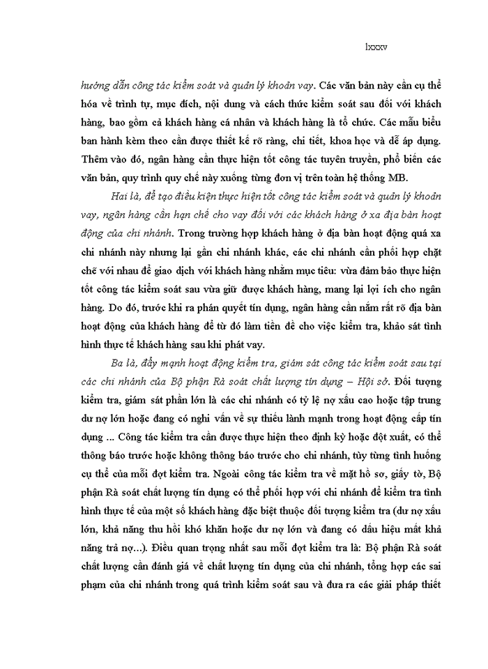 image for page Tăng cường quản lý rủi ro tín dụng tại Ngân hàng TMCP Quân đội