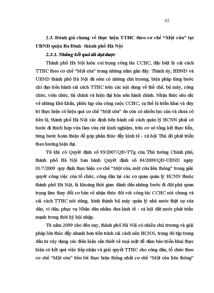 image for page Thực hiện thủ tục hành chính theo cơ chế “một cửa” tại UBND quận Ba Đình- thành phố Hà Nội