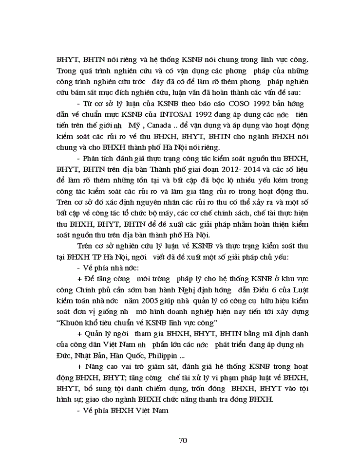 image for page Hoàn thiện công tác kiểm soát thu tại bảo hiểm xã hội thành phố Hà Nội