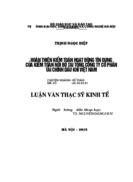 Hoàn thiện kiểm toán hoạt động tín dụng của KTNB tại Tổng Công ty CP Tài Chính Dầu khí Việt Nam (PVFC)