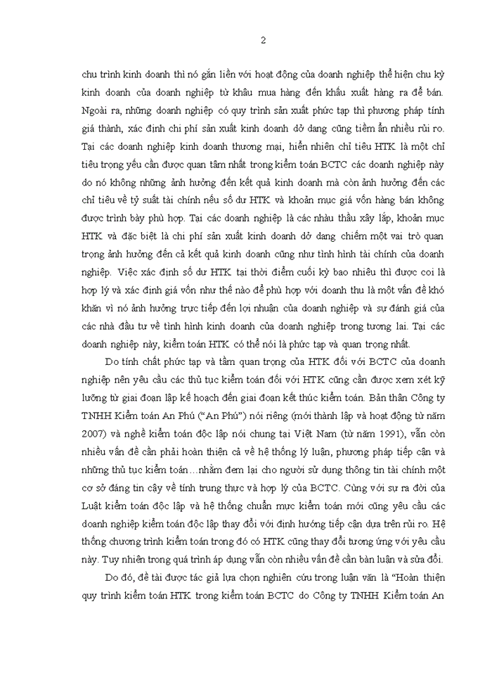 image for page Hoàn thiện quy trình kiểm toán hàng tồn kho trong kiểm toán báo cáo tài chính do công ty TNHH kiểm toán An Phú thực hiện