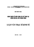 Hoàn thiện tổ chức công tác kế toán tại Bệnh viện Da liễu Trung ương