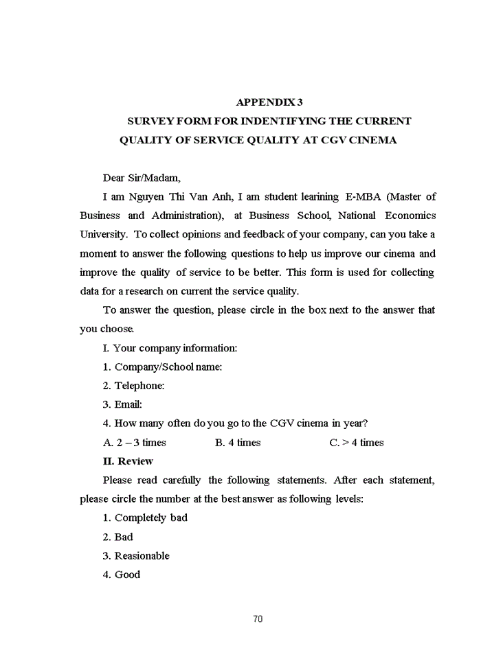 image for page Improving service quality in CGV in VietNam