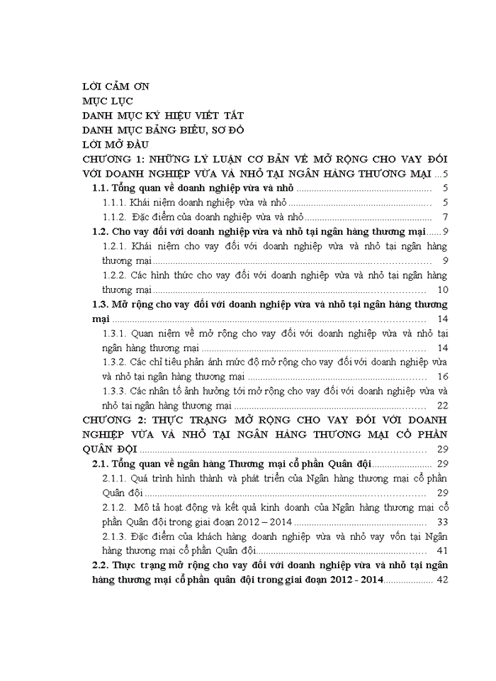 image for page Mở rộng cho vay đối với doanh nghiệp vừa và nhỏ của hội sở chính Ngân hàng thương mại cổ phần Quân đội