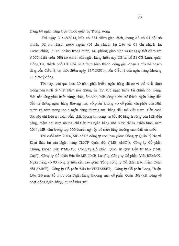 image for page Mở rộng cho vay đối với doanh nghiệp vừa và nhỏ của hội sở chính Ngân hàng thương mại cổ phần Quân đội