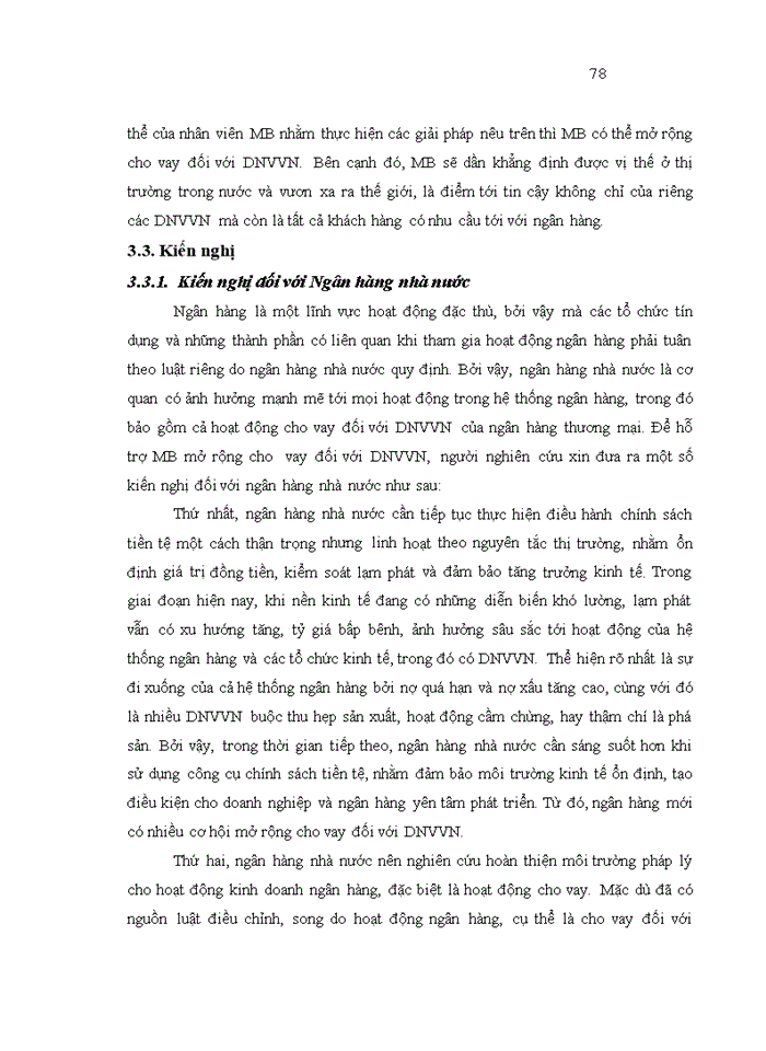 image for page Mở rộng cho vay đối với doanh nghiệp vừa và nhỏ của hội sở chính Ngân hàng thương mại cổ phần Quân đội