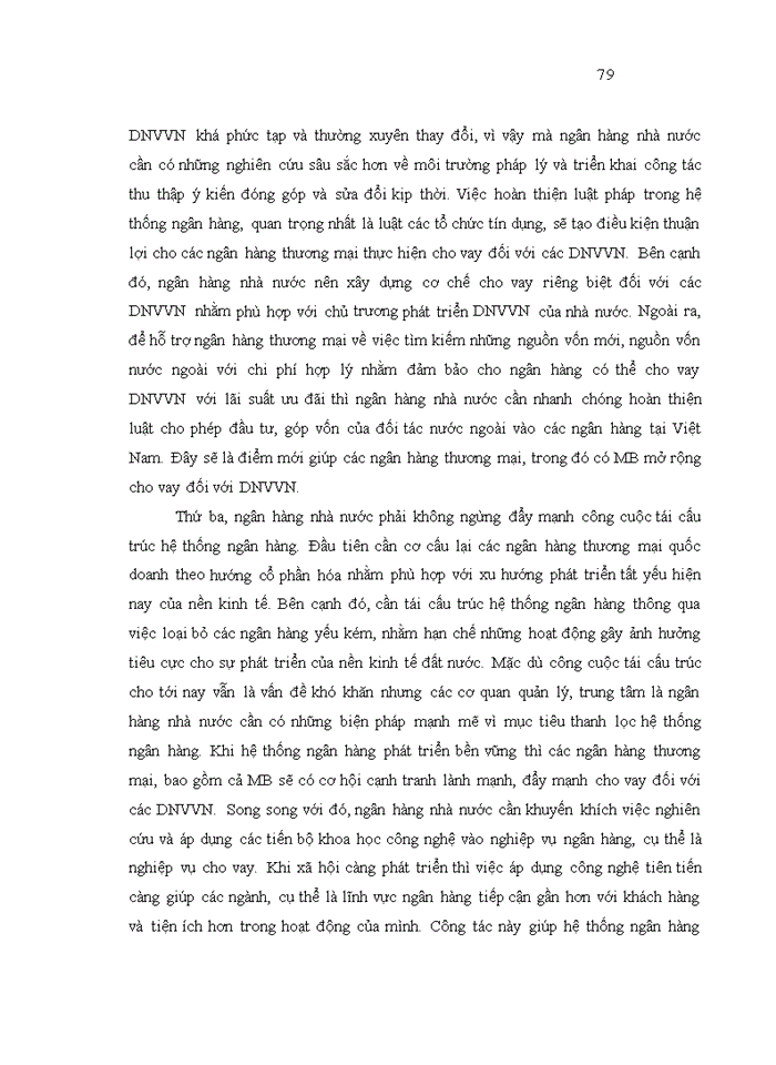image for page Mở rộng cho vay đối với doanh nghiệp vừa và nhỏ của hội sở chính Ngân hàng thương mại cổ phần Quân đội