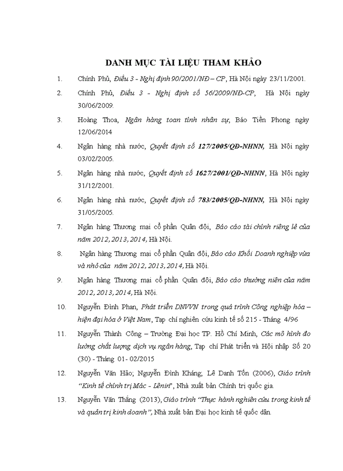 image for page Mở rộng cho vay đối với doanh nghiệp vừa và nhỏ của hội sở chính Ngân hàng thương mại cổ phần Quân đội