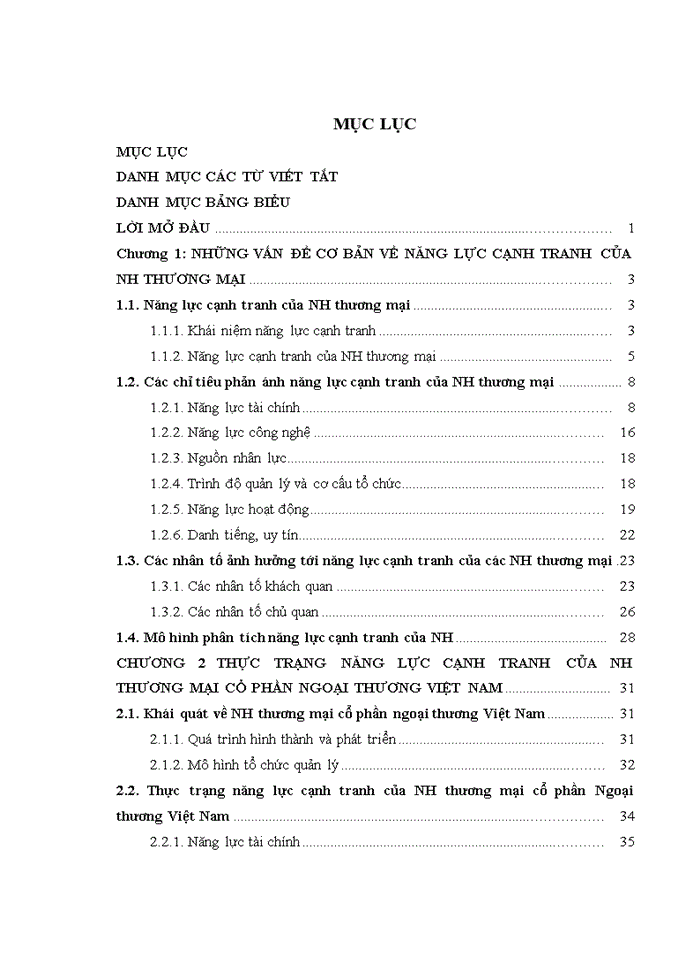 image for page Nâng cao năng lực cạnh tranh của NH thương mại cổ phần Ngoại thương Việt Nam