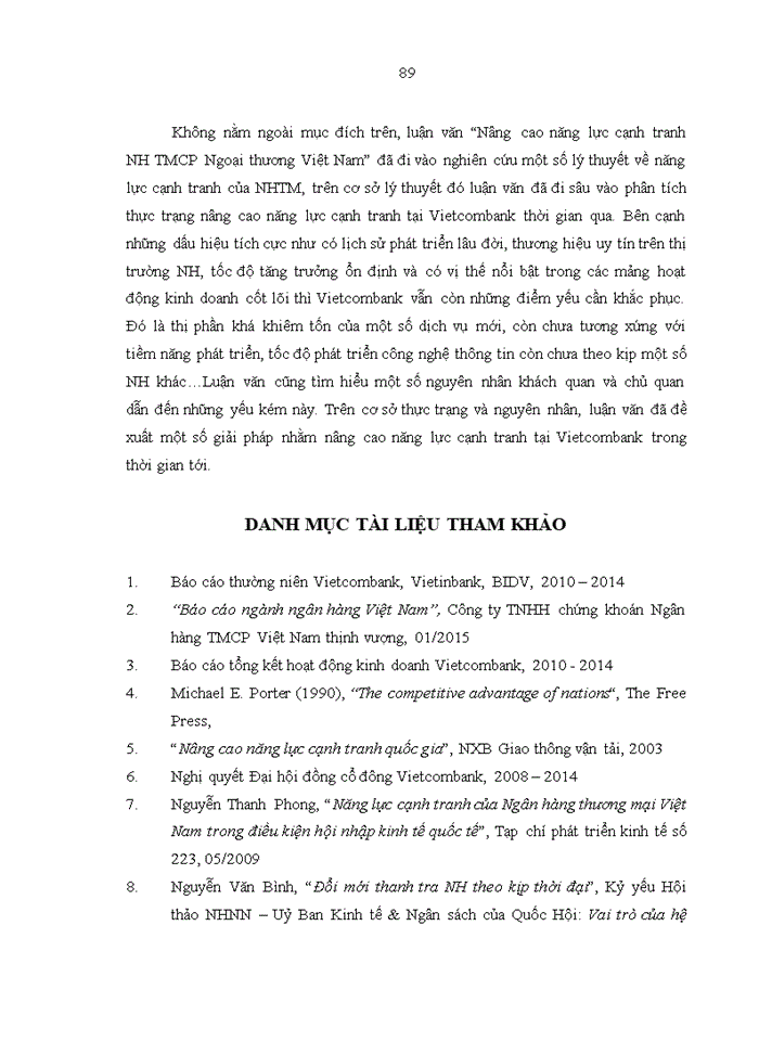 image for page Nâng cao năng lực cạnh tranh của NH thương mại cổ phần Ngoại thương Việt Nam
