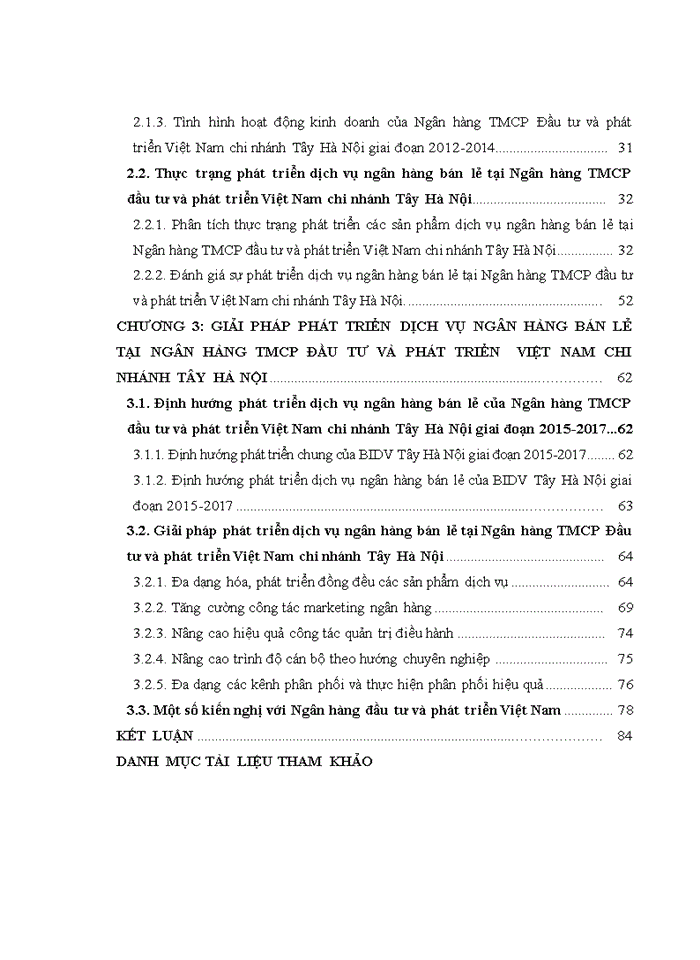 image for page Phát triển dịch vụ ngân hàng bán lẻ tại Ngân hàng TMCP đầu tư và phát triển Việt Nam chi nhánh Tây Hà Nội