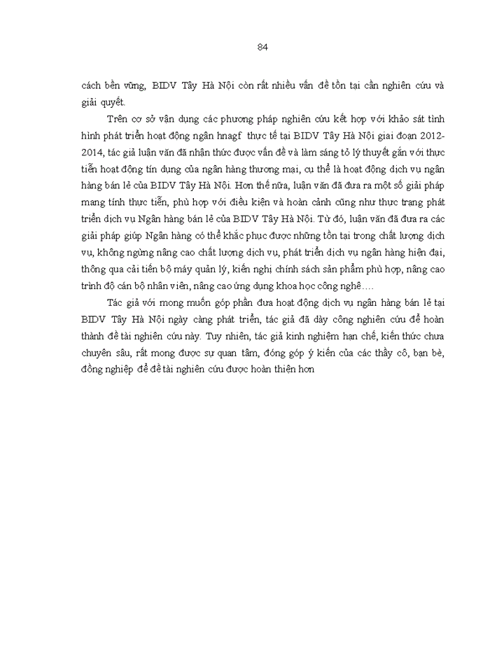 image for page Phát triển dịch vụ ngân hàng bán lẻ tại Ngân hàng TMCP đầu tư và phát triển Việt Nam chi nhánh Tây Hà Nội