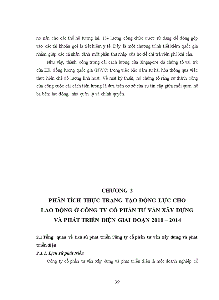 image for page Tạo động lực cho người lao động tại Công ty cổ phần tư vấn xây dựng và phát triển điện