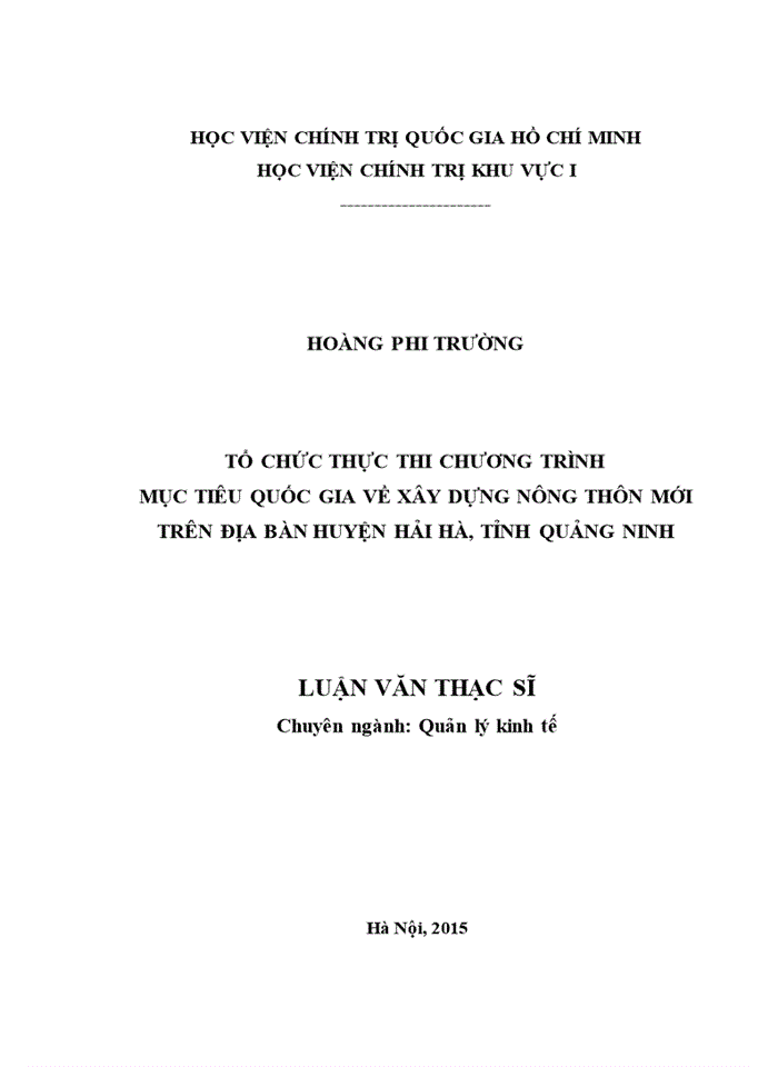 image for page Tổ chức thực thi Chương trình mục tiêu Quốc gia về xây dựng nông thôn mới trên địa bàn huyện Hải Hà – tỉnh Quảng Ninh