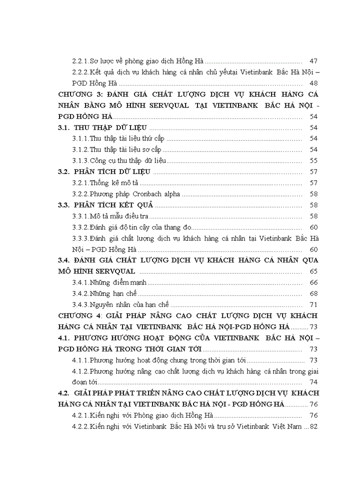 image for page Đánh giá chất lượng dịch vụ khách hàng cá nhân theo mô hình Servqual tại Ngân hàng TMCP Công thương Việt Nam Chi nhánh Bắc Hà Nội-Phòng giao dịch Hồng Hà