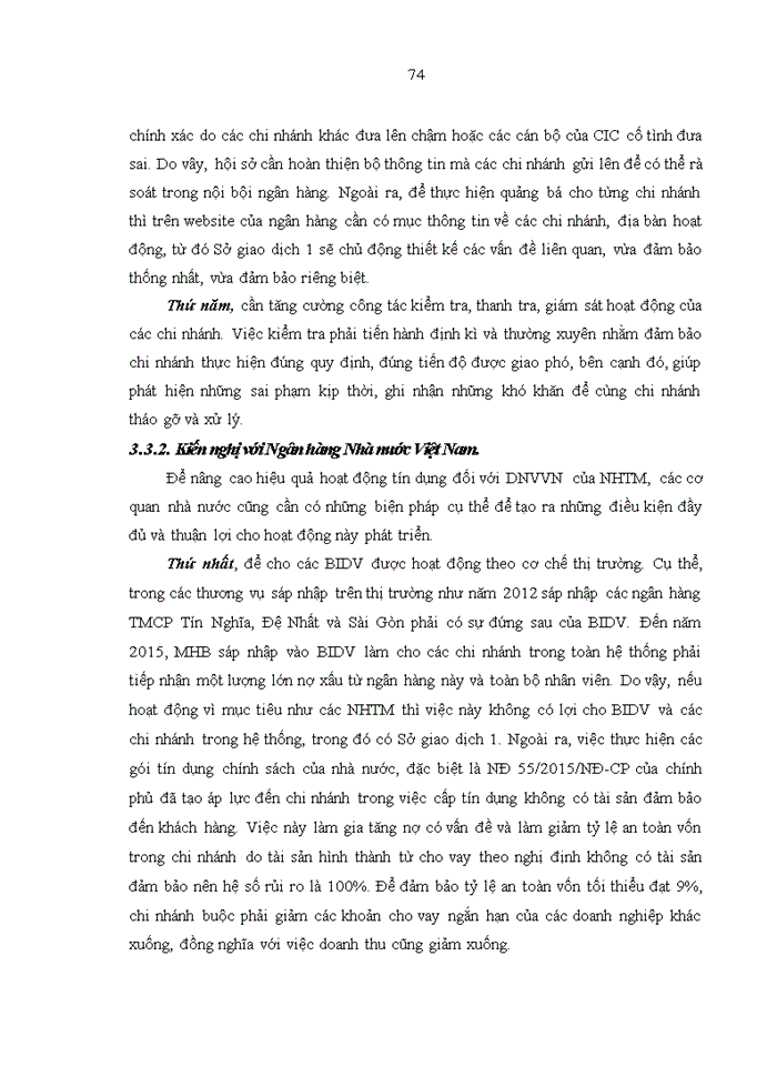 image for page Nâng cao chất lượng cho vay ngắn hạn đối với các doanh nghiệp vừa và nhỏ tại Ngân hàng TMCP Đầu tư và phát triển Việt Nam - Chi nhánh Sở giao dịch 1