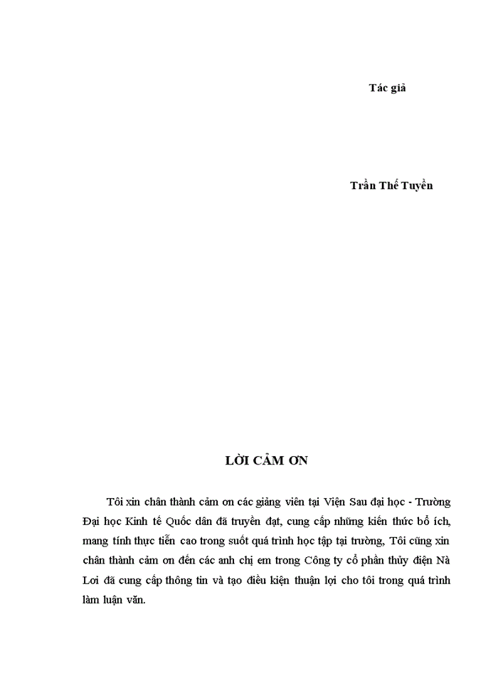 image for page Nâng cao chất lượng nguồn nhân lực tại Công ty Cổ phần thủy điện Nà Lơi