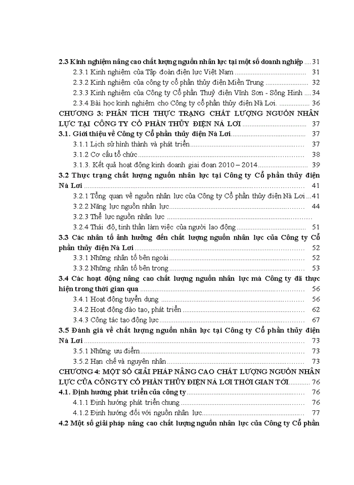image for page Nâng cao chất lượng nguồn nhân lực tại Công ty Cổ phần thủy điện Nà Lơi