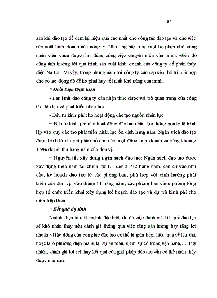 image for page Nâng cao chất lượng nguồn nhân lực tại Công ty Cổ phần thủy điện Nà Lơi