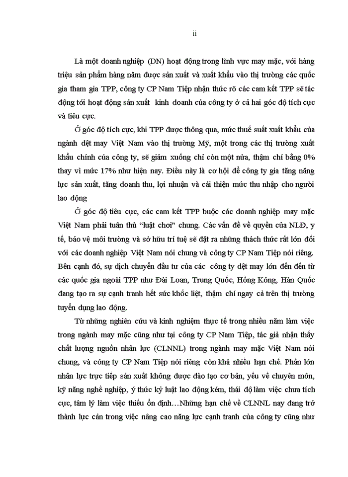 image for page Nâng cao chất lượng nguồn nhân lực tại công ty cổ phần Nam Tiệp