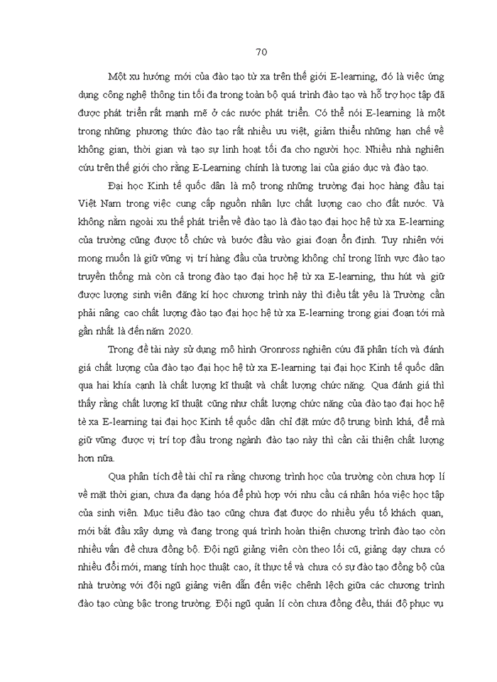 image for page Chất lượng đào tạo đại học hệ từ xa E-learning tại Đại học Kinh tế Quốc dân