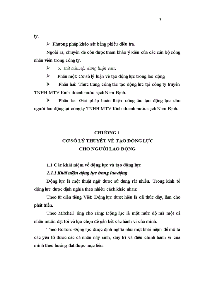 image for page Phân tích và đề xuất một số giải pháp tạo động lực cho người lao động trong công ty TNHH MTV Kinh doanh nước sạch Nam Định