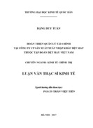 Hoàn thiện quản lý tài chính tại Công ty Cổ phần Sản xuất Xuất nhập khẩu Dệt may thuộc Tập đoàn Dệt may Việt Nam