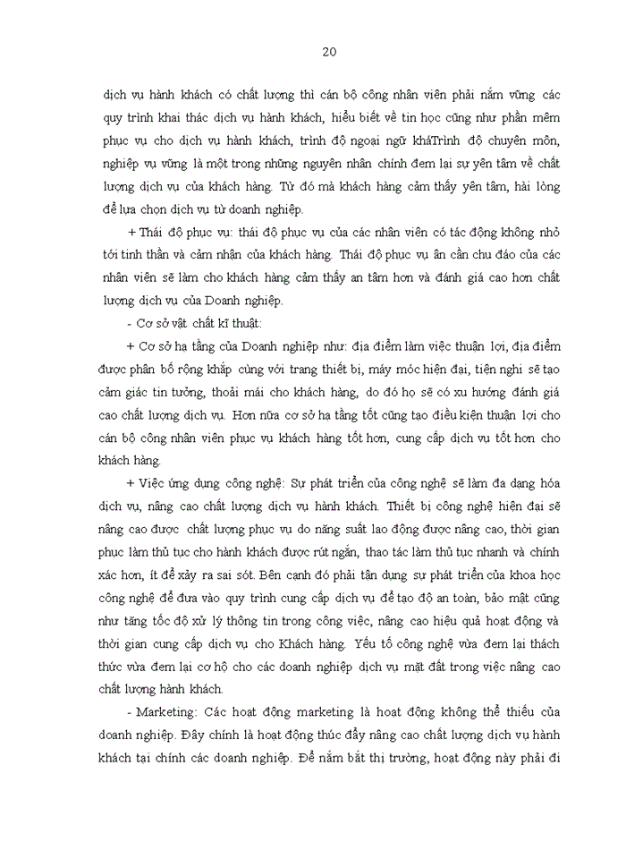 image for page Chất lượng dịch vụ hành khách của Công ty TNHH MTV Dịch vụ mặt đất Sân bay Việt Nam – chi nhánh Nội Bài