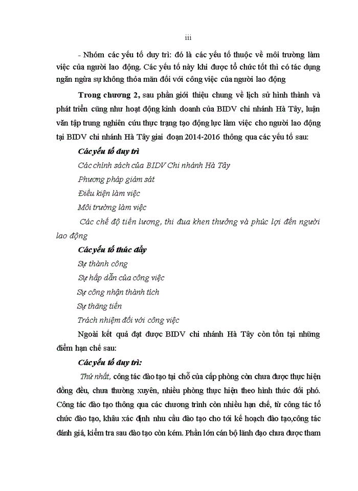 image for page Tạo động lực làm việc cho người lao động tại chi nhánh Ngân hàng TMCP Đầu tư và Phát triển Hà Tây