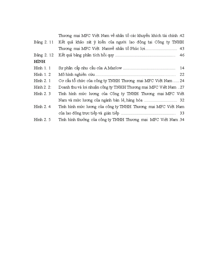 image for page Ảnh hưởng của thù lao tài chính đến động lực làm việc của người lao động tại công ty TNHH Thương mại MFC Việt Nam