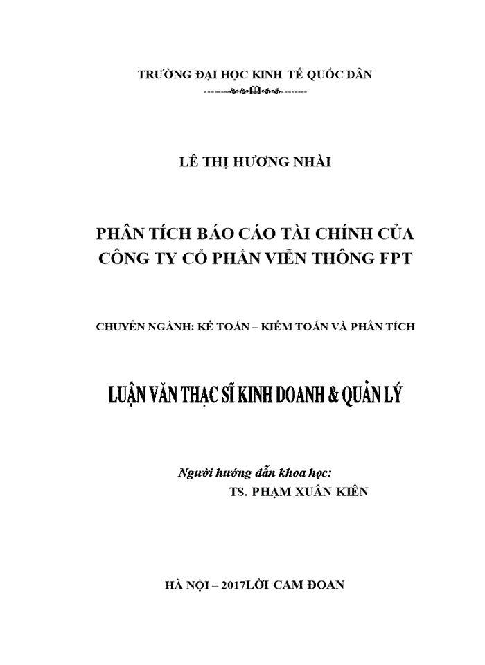 image for page Phân tích báo cáo tài chính của Công ty Cổ phần Viễn thông FPT