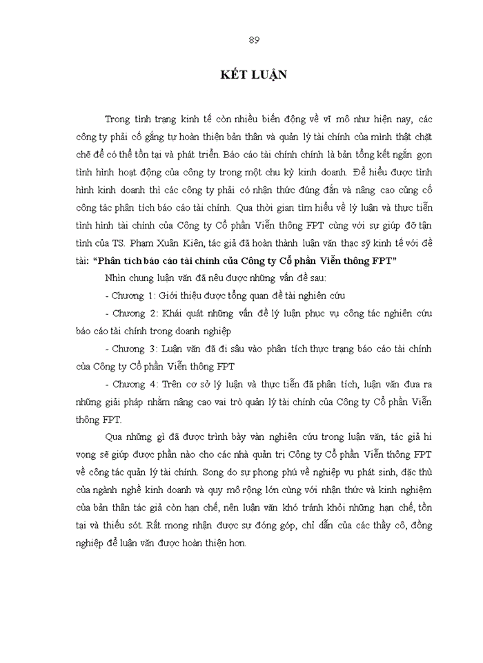 image for page Phân tích báo cáo tài chính của Công ty Cổ phần Viễn thông FPT