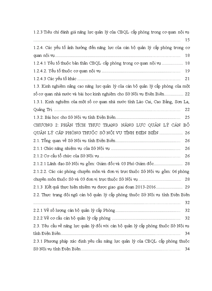 image for page Năng lực quản lý của cán bộ quản lý cấp Phòng thuộc Sở Nội vụ tỉnh Điện Biên