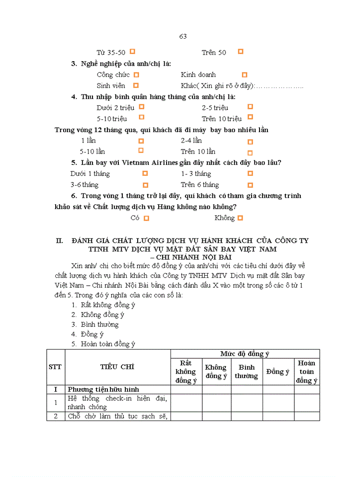image for page Chất lượng dịch vụ hành khách của Công ty TNHH MTV Dịch vụ mặt đất Sân bay Việt Nam – chi nhánh Nội Bài