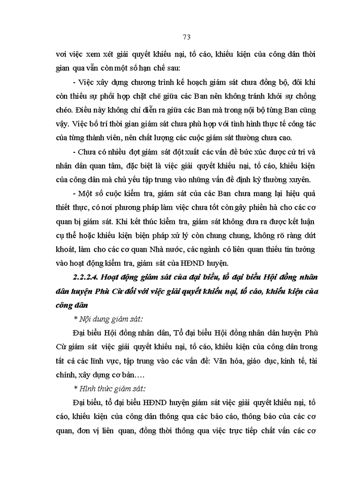 image for page Giám sát của Hội đồng nhân dân huyện Phù Cừ đối với việc giải quyết khiếu nại, tố cáo, khiếu kiện của công dân