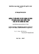 Quản lý vốn đầu tư xây dựng cơ bản sử dụng vốn ngân sách nhà nước của Sở Tài chính Hà Tĩnh