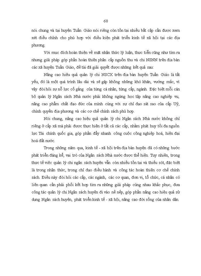 image for page Quản lý chi ngân sách cấp xã trên địa bàn huyện Tuần Giáo, tỉnh Điện Biên