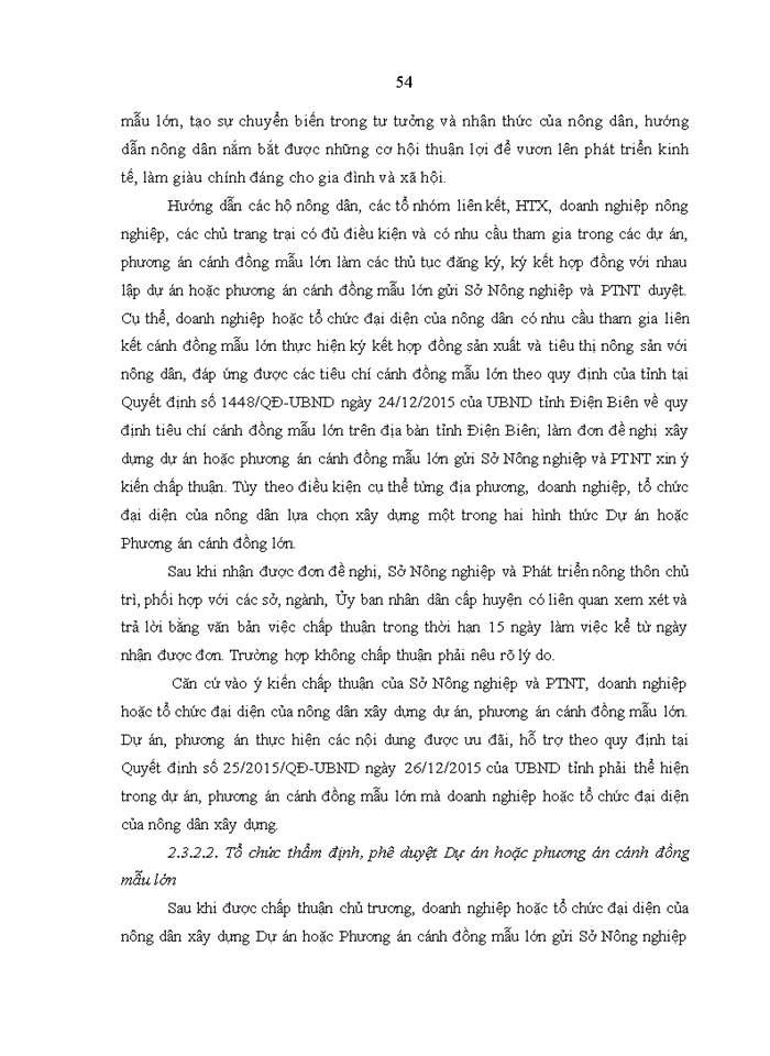 image for page Tổ chức thực thi chính sách phát triển cánh đồng mẫu lớn trên địa bàn tỉnh Điện Biên