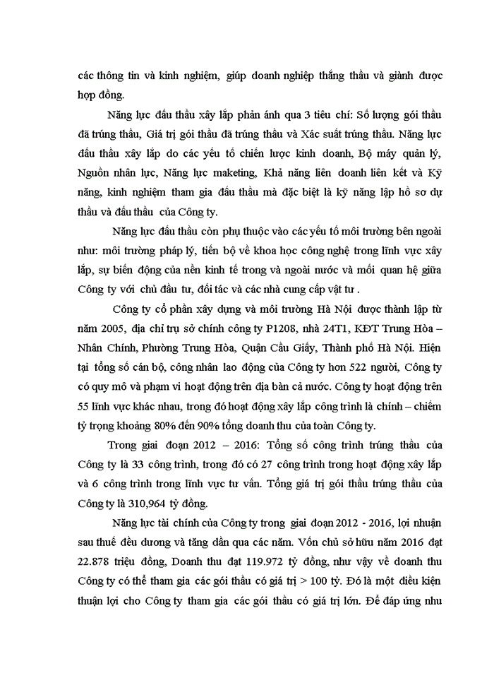 image for page Nâng cao năng lực đấu thầu tại Công ty cổ phần xây dựng và môi trường Hà Nội