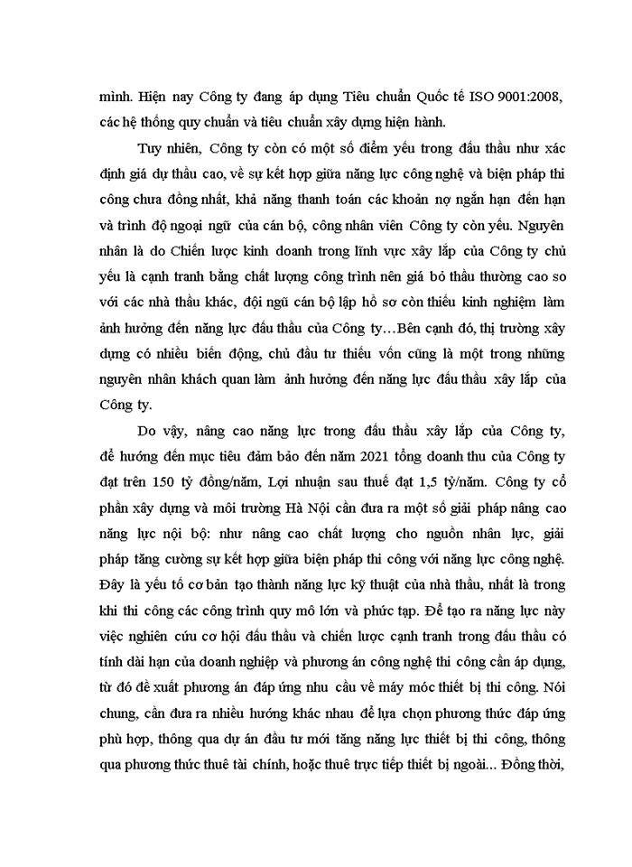 image for page Nâng cao năng lực đấu thầu tại Công ty cổ phần xây dựng và môi trường Hà Nội