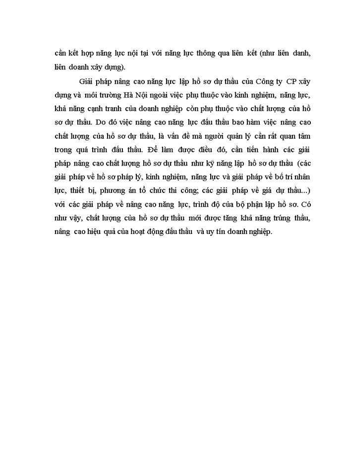 image for page Nâng cao năng lực đấu thầu tại Công ty cổ phần xây dựng và môi trường Hà Nội