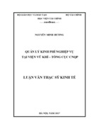 Quản lý kinh phí nghiệp vụ tại Viện Vũ khí – Tổng cục Công nghiệp Quốc phòng