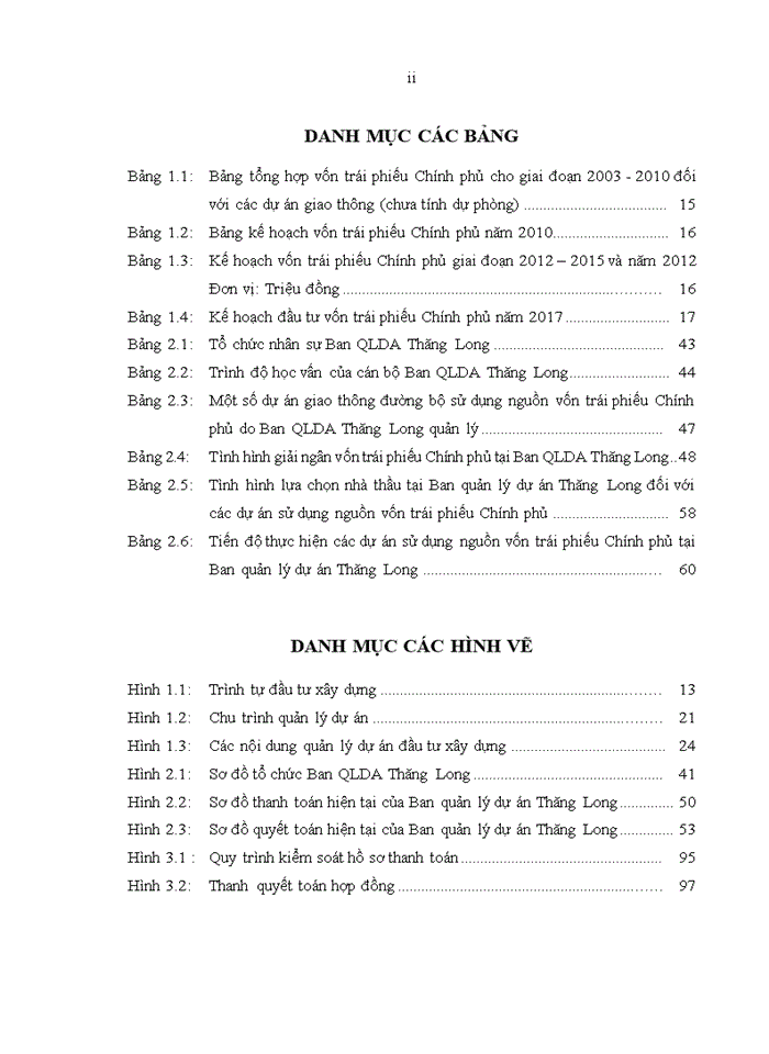 image for page Hoàn thiện công tác  quản lý dự án đầu tư xây dựng công trình giao thông đường bộ sử dụng nguồn vốn trái phiếu chính phủ tại ban quản lý dự án Thăng Long - bộ giao thông vận tải