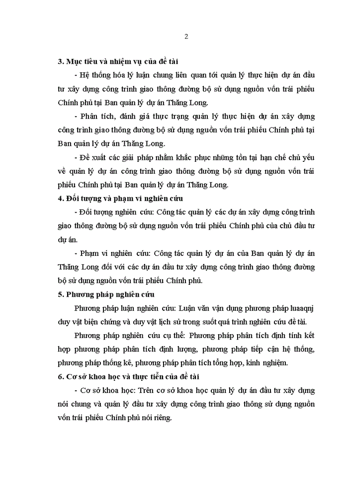 image for page Hoàn thiện công tác  quản lý dự án đầu tư xây dựng công trình giao thông đường bộ sử dụng nguồn vốn trái phiếu chính phủ tại ban quản lý dự án Thăng Long - bộ giao thông vận tải